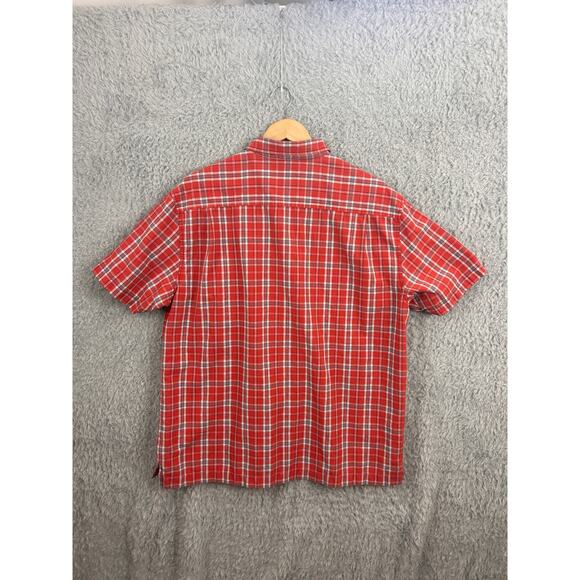 Tommy Bahama Red Plaid Short Sleeve Button Front Shirt XL Silk Blend - Picture 2 of 8